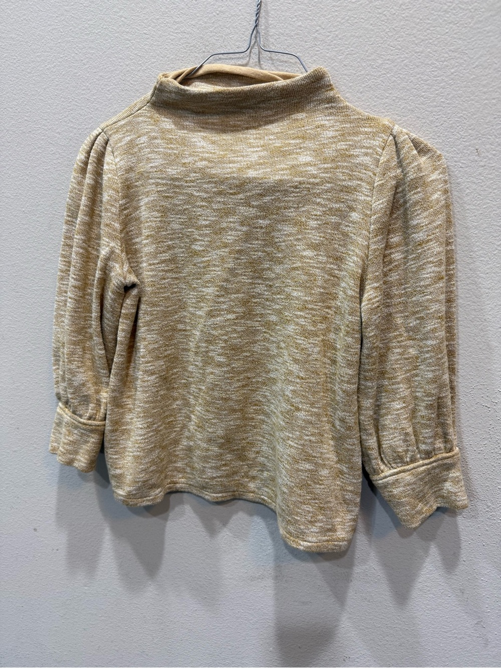 Madewell Medium Gathered Sleeve Mock Neck Top